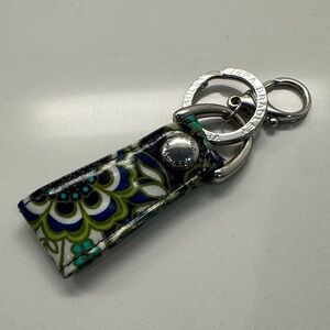 Vera Bradley Floral Key Holder in Green and Blue
